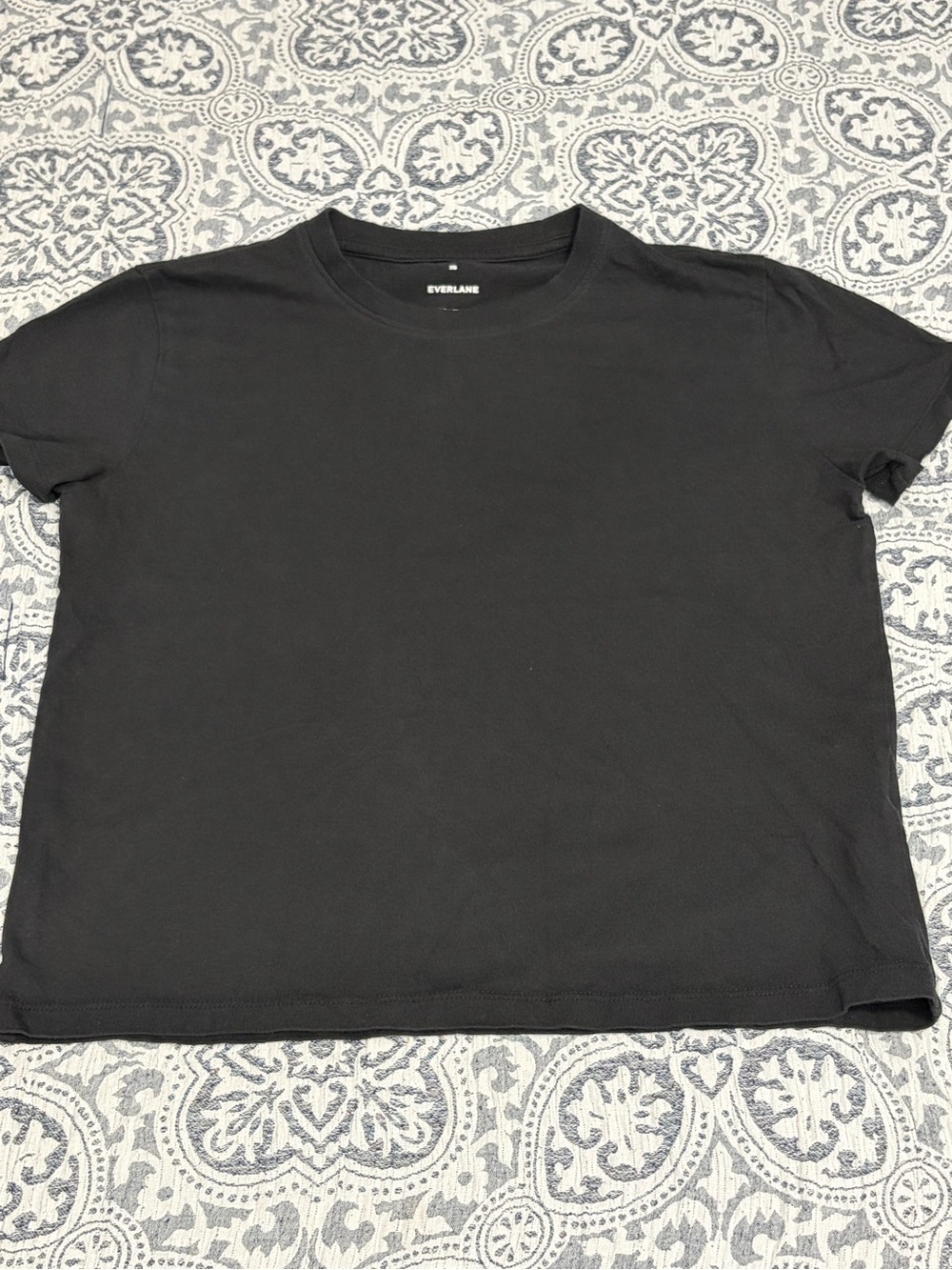 Everlane Black Cotton Short-Sleeve Crew Tee XS